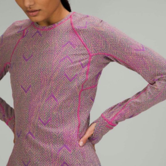 (6588) NWT Lululemon Its Rulu Run Long Sleeve Shirt *Jacquard Sz 6 - Picture 4 of 5